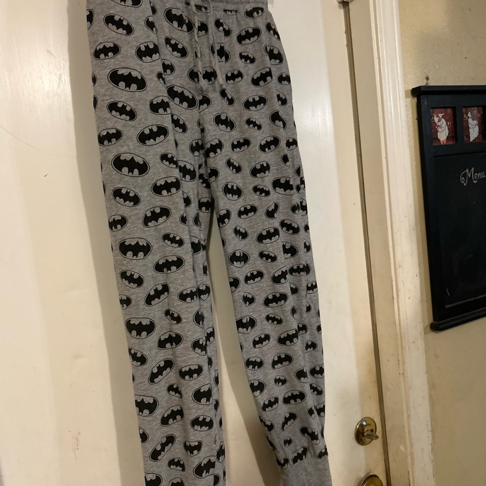 Batman Gray and Black Logo Pajama Pants